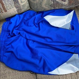 Air Jordan blue, white, and grey shorts